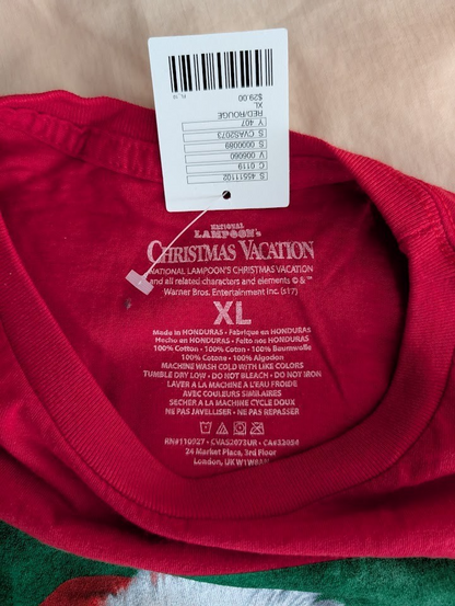 National Lampoons Christmas Vacation Griswold Holiday Movie T-shirt Size XL Warner Bros