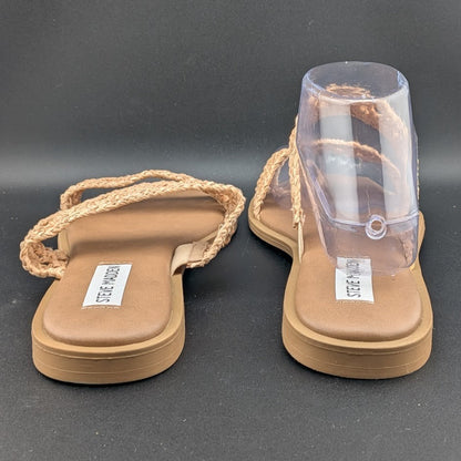 Steve Madden Wo's Size 9  Dutchess Woven Slide Sandals, Natural Steve Madden
