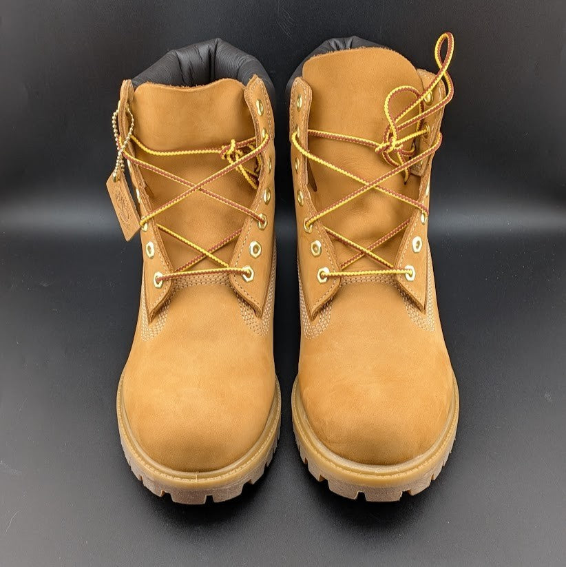 Timberland Premium 6" Lace Waterproof Leather Boot Wheat Nubuck Men's Sz 9 & 9.5 Timberland