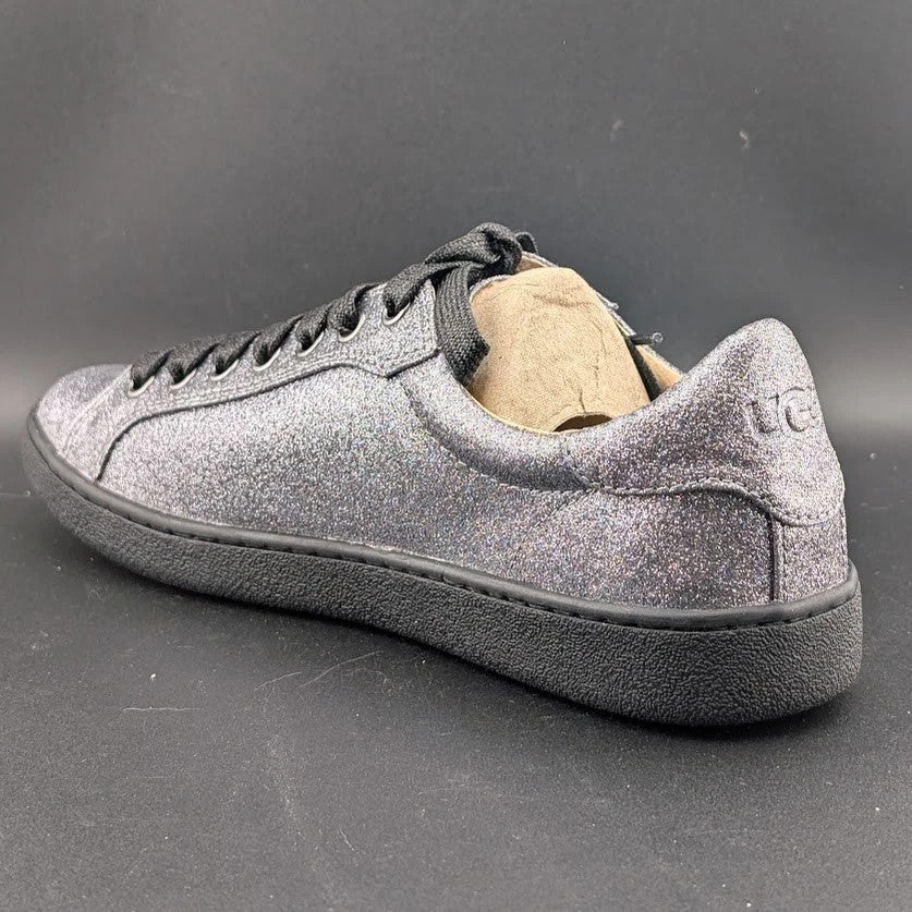 Ugg Sizes 6.5/8.5 Milo Glitter Gunmetal Lace Up Tennis Sneaker 1100213*FREE SHIP UGG