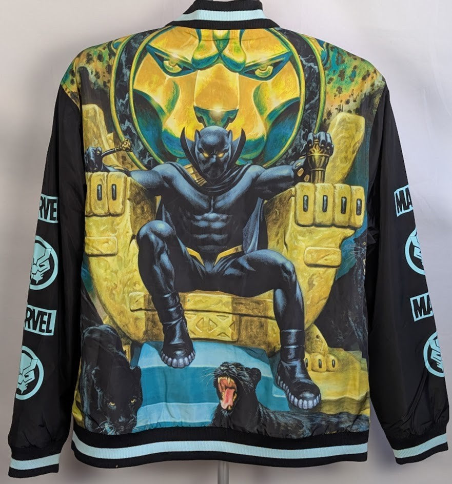 Black Panther Throne Adult Bomber Jacket Marvel/CULTUREFLY~Brand New~S or Med Marvel