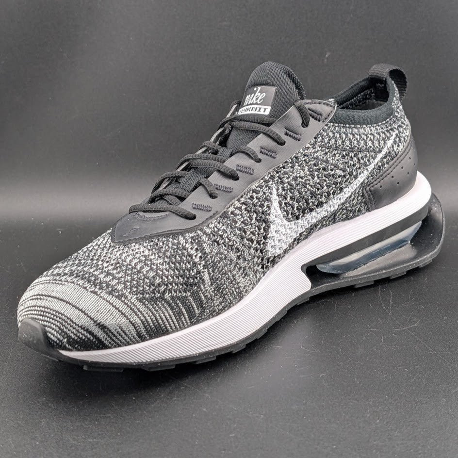 Nike Men's Size 8 Air Max Flyknit Racer DJ6106-001 Black/White Nike