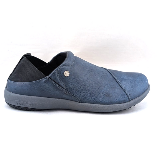 Spenco Brooklyn Womens US 5.5 Navy Orthotic Convertible Slip-On Clogs Shoes Spenco