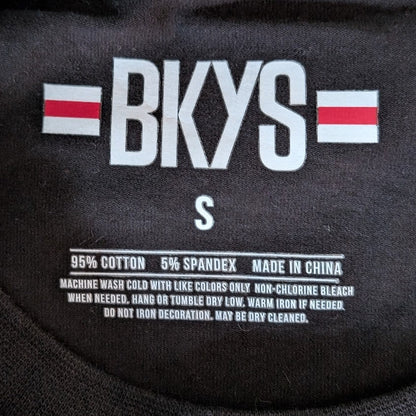 BKYS Men's Small Live Fast Die Young Original Embroidered Graphic T Shirt Black BKYS