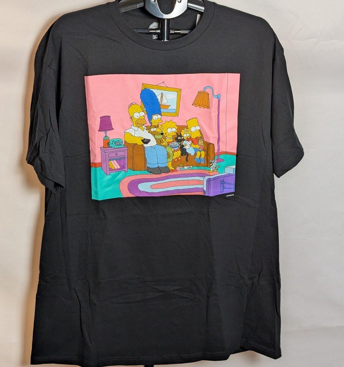 Meet the Simpsons Size XXL 100% Cotton SS T-Shirt Black NWOT 20th Television