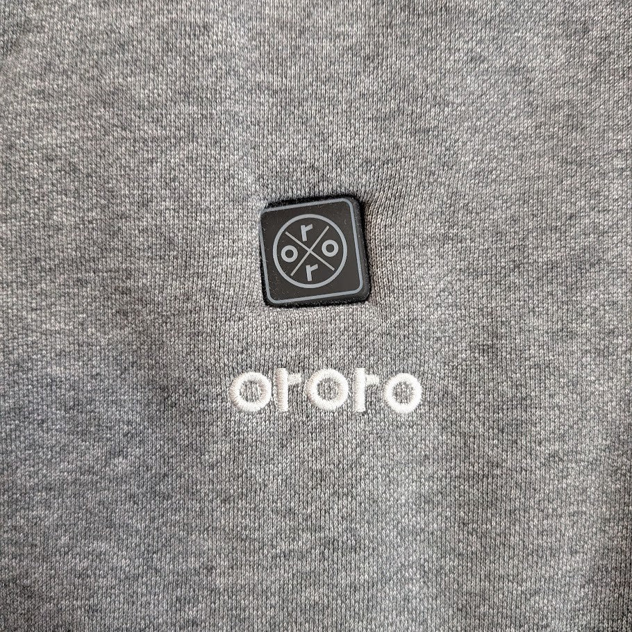 Ororo Fleece Hoodie Men XL/Women 2XL Full Zip Heated Sweatshirt Gray~No Battery Ororo