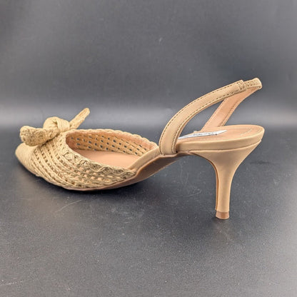 Charles David Allyson Raffia Slingback Pump Heel Shoes Size 8.5 NEW CHARLES DAVID