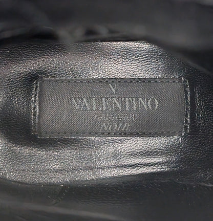 VALENTINO Garavani Calf Skin Rockstud Short Boots~Black Size EU 38.5 - US 8.5 Valentino