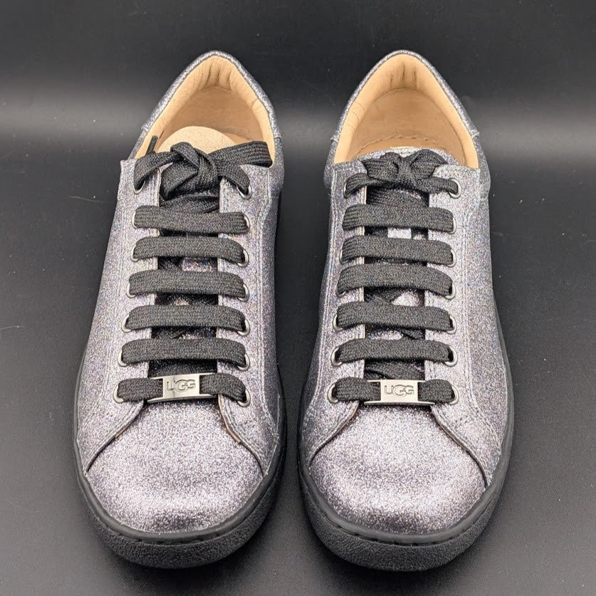UGG Milo Glitter Sneakers Women’s Size 7 Gunmetal Gray Black Low Top UGG