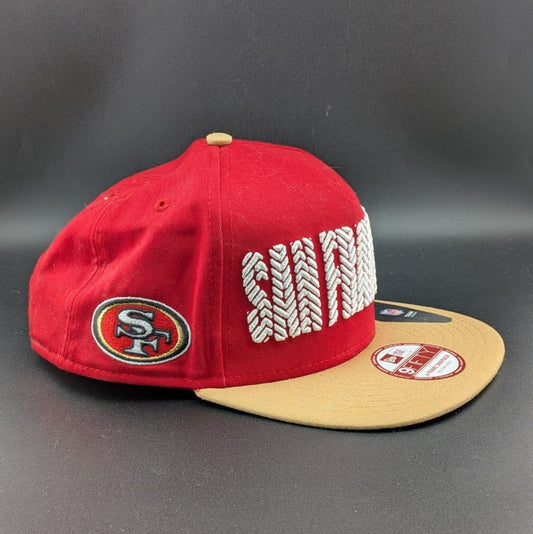 New Era San Francisco 49ers Exclusive 9FIFTY NFL A-Frame Snapback Hat Cap M/Lrg New Era
