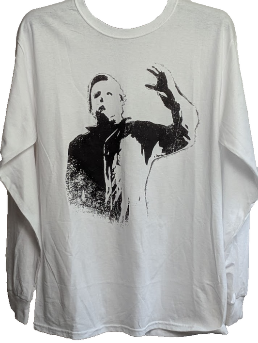 John Carpenter's HALLOWEEN Michael Myers T-Shirt, White, Size M Halloween
