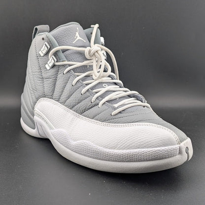Air Jordan 12 Retro Stealth Men's Sneakers Size 12 White-Cool Grey Worn Once Jordan
