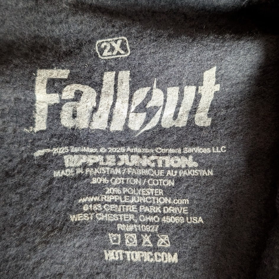 Ripple Junction~Amazon TV Show "FALLOUT" Hoodie Unisex Size 2XL ~ Vault-Tec 33 Ripple Junction