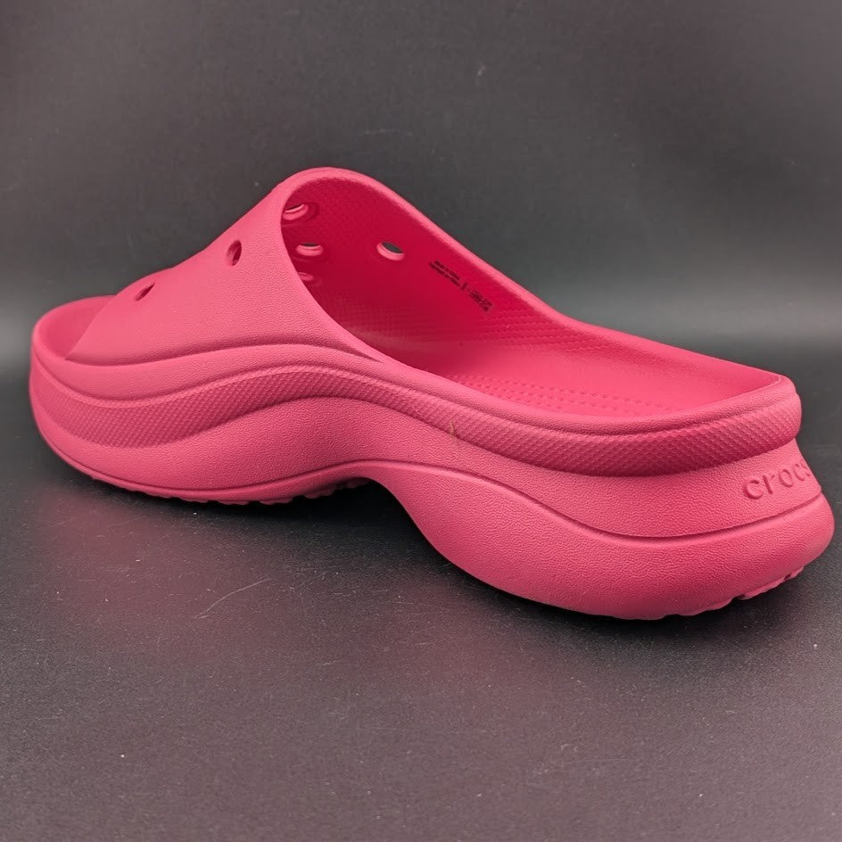 Crocs BAE Slides Slip On Platform Sandals/Slide DRAGON FRUIT PINK w Sz. 7 - NEW Crocs