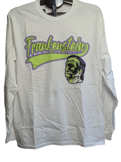 Official Universal Studios Frankenstein T-Shirt Size M-White Long Sleeve Universal Studios