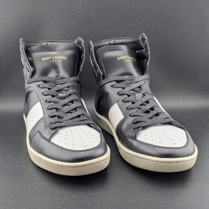 Saint Laurent SL10H High Top Sneaker Black Leather 418026 Sz EU41/Men 8/Wos 9.5 Saint Laurent