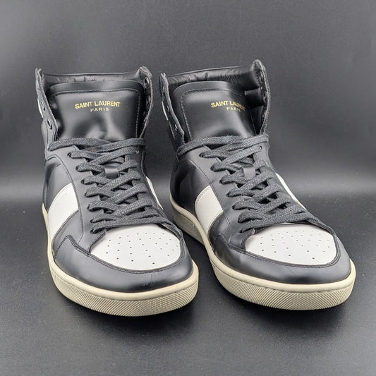 Saint Laurent SL10H High Top Sneaker Black Leather 418026 Sz EU41/Men 8/Wos 9.5 Saint Laurent