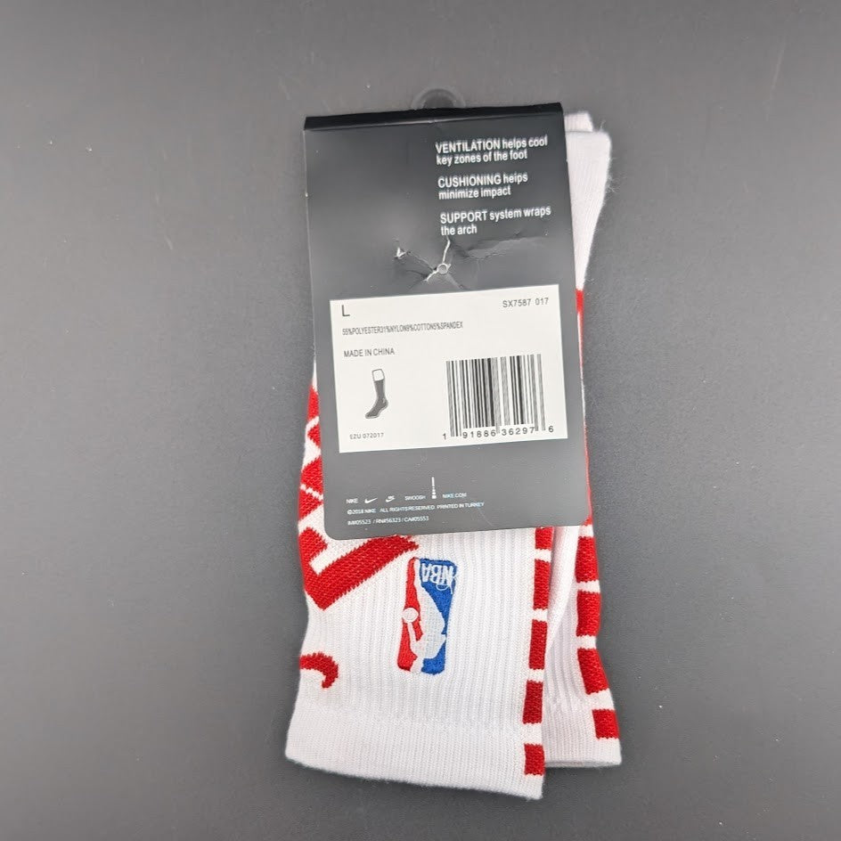 Nike NBA Authentics - Elite Crew Basketball Socks Men 8-12 White Cleveland Cavs Nike