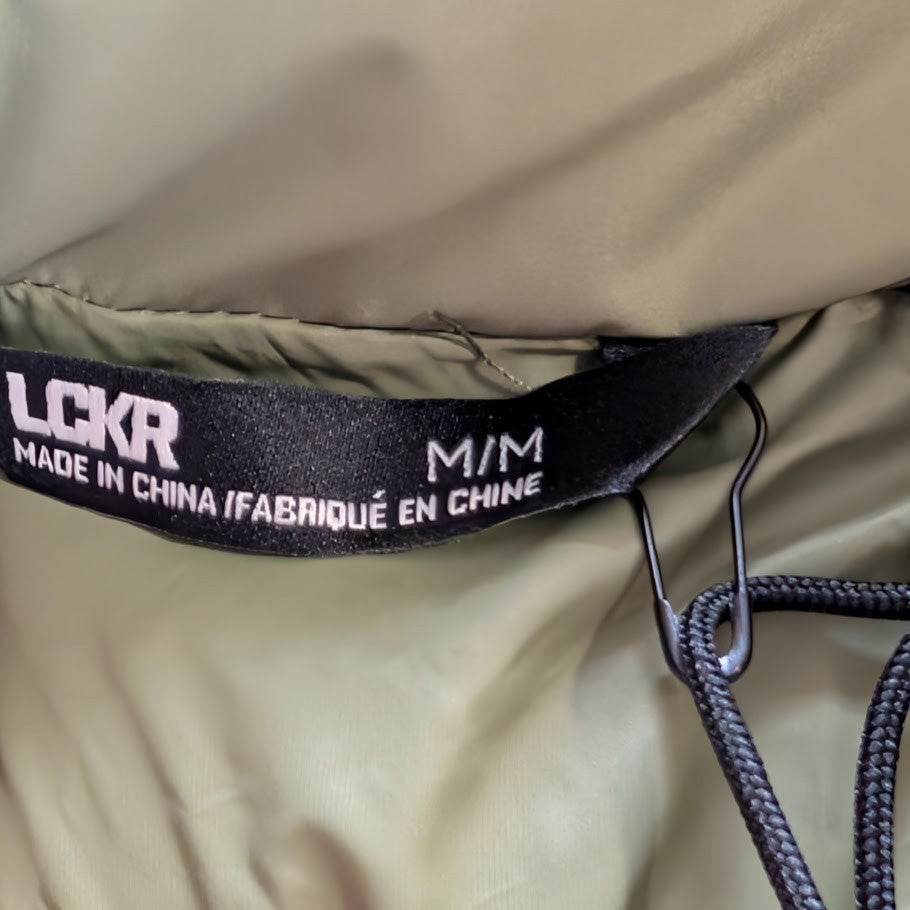 LCKR Unisex Norse Puffer Jacket Adult Zip Parka Mens Med /Womens Large NWT LCKR