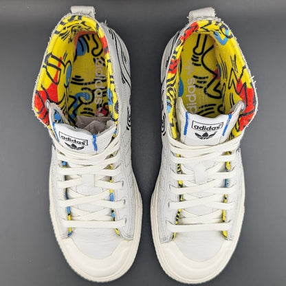 Adidas Nizza/Keith Haring "Pop Art" Leather Hitop ~Mens Sz 7/Wos Sz 8 | EE9297 adidas