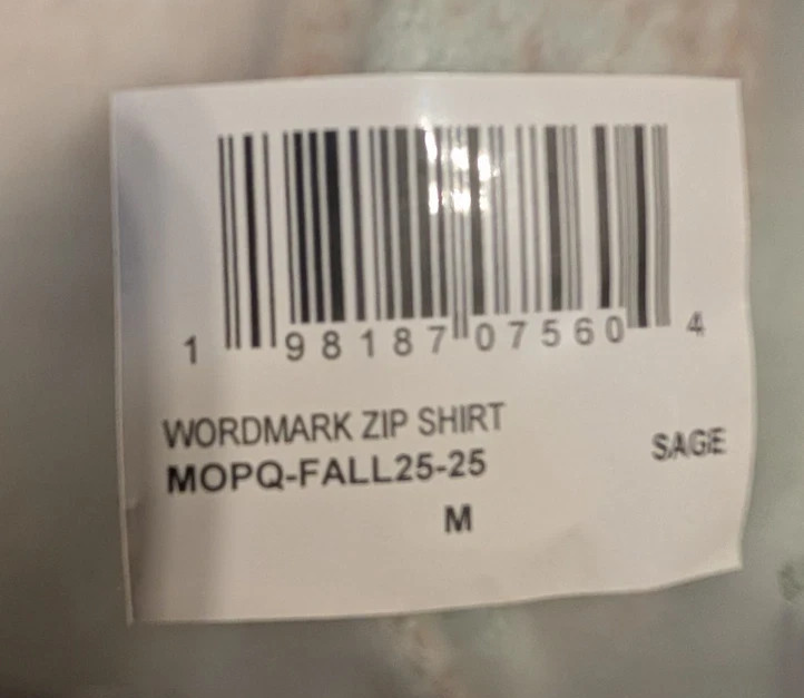 Museum Of Peace And Quiet Wordmark Cotton Plaid Jacket~Sage / Beige Size Medium Wordmark