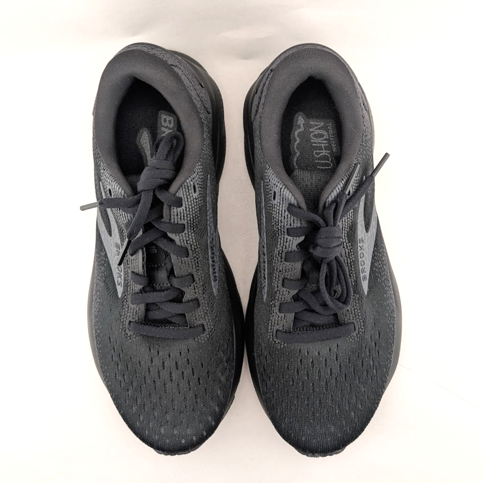 Brooks Womens Size 7 / Kids 5.5Y Black Ghost 16 Athletic Run Walk Sneakers Shoes Brooks
