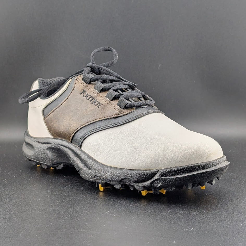 FootJoy GreenJoys Size 7.5 M ~ Men's Golf Shoes 45516 Brown/White Oxford FootJoy