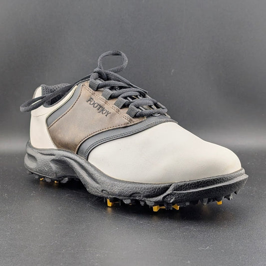FootJoy GreenJoys Size 7.5 M ~ Men's Golf Shoes 45516 Brown/White Oxford FootJoy