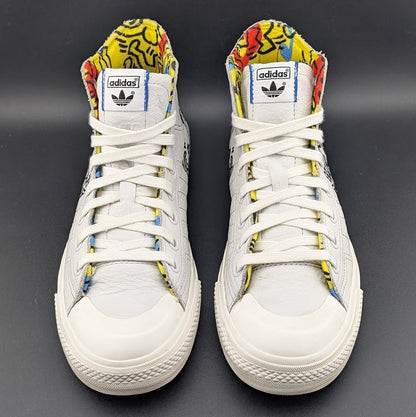 Adidas Nizza/Keith Haring "Pop Art" Leather Hitop ~Mens Sz 7/Wos Sz 8 | EE9297 adidas