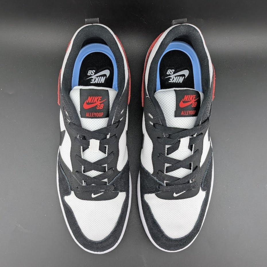 Nike SB Leather Dunk Alleyoop~Black White Red Men's Size 9 Solarsoft Sneaker Nike