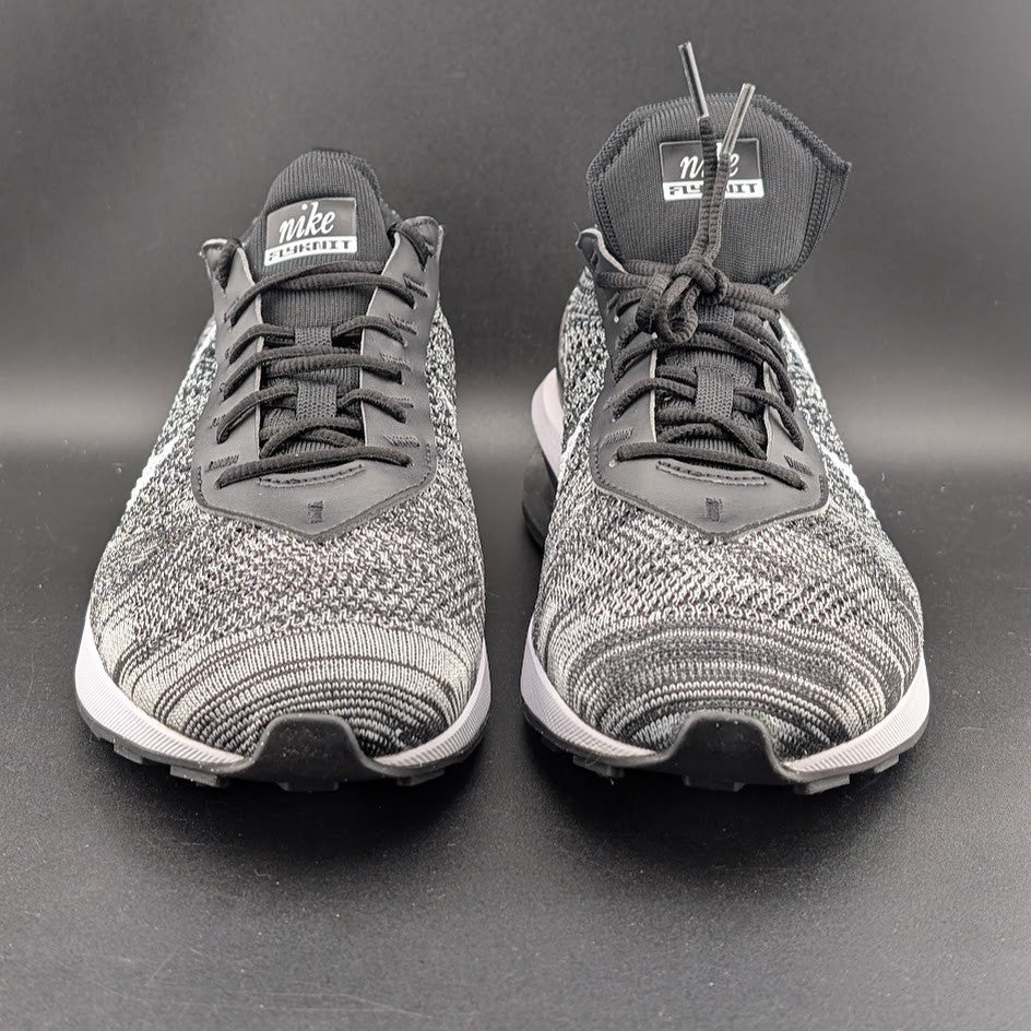Nike Men's Size 8 Air Max Flyknit Racer DJ6106-001 Black/White Nike