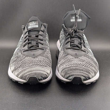 Nike Men's Size 8 Air Max Flyknit Racer DJ6106-001 Black/White Nike