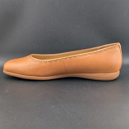 Trotters Womens Sz 11M "Dixie" Luggage Tan Leather Ballet Flats T2217-215 Trotters
