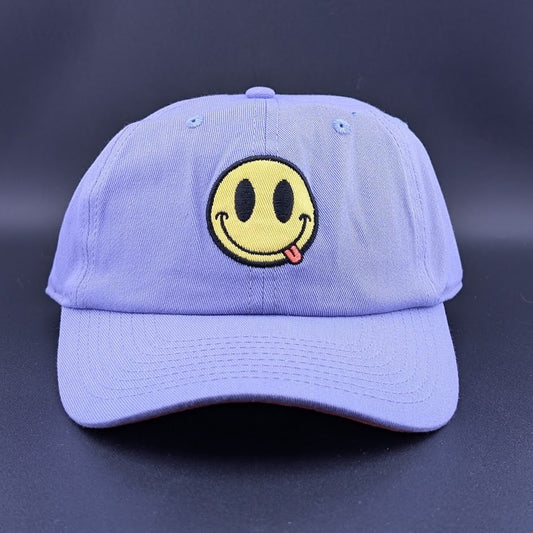 Happy Face  Baseball Cap SnapBack NWT CultureFly Lavendar Mens/Womens CultureFly