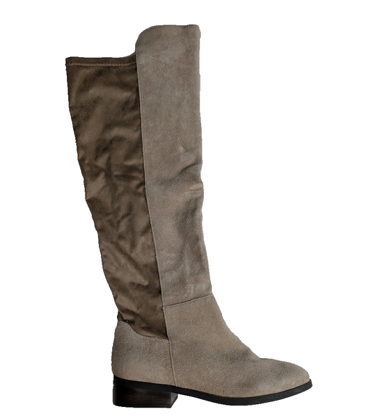 NEW Lucky Brand Size 8M Wide Calf~Calypso Over The Knee Boots Dune Oil Suede Lucky Brand