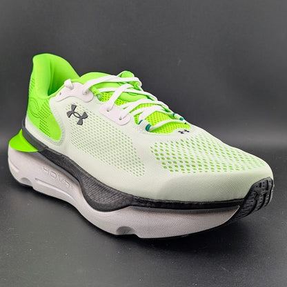 Under Armour Men's Size 11.5 ~HOVR Infinite Pro 2~White Hyper Green 3028168-101 Under Armour