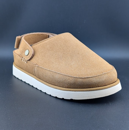 Women's Sz 8.5 Wide Faux Suede Platform Clogs / Slippers with Memory Foam Miggliacci