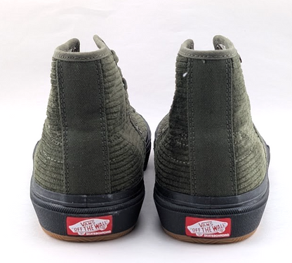 Vans Crockett High Decon Corduroy Olive/Black Men's US Sz 7 Sk8 New Rare Halfcab VANS