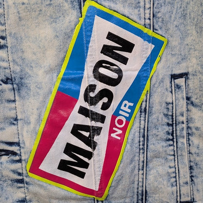 Maison Noir Fashion Denim Hand Painted Skull Jacket Men’s Sz XXL NEW w/ Tags Maison Noir