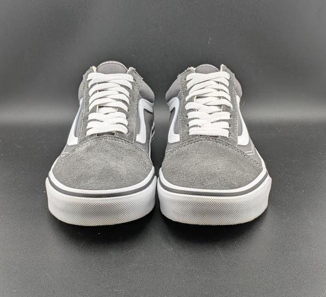 Vans Unisex Pewter Grey Lace-Up Old Skool Skate Shoe Size M8 W9.5 VANS