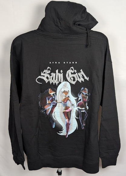 Sabi Girl Ayra Starr Black Men’s Sz X-Large (XL) Relaxed Hoodie Rush TikTok Fav Independent Trading Company