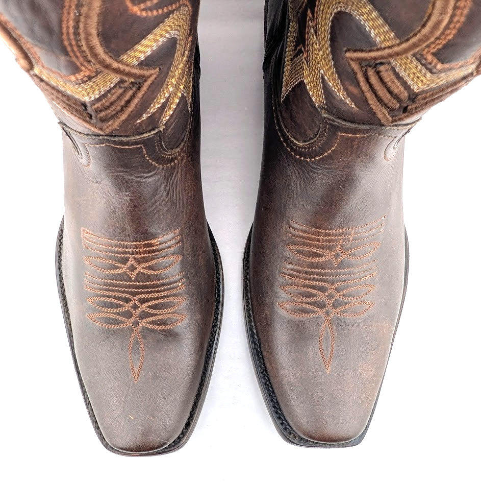 Mens Rodeo Cowboy Boots Genuine Leather Hibrido Suela Tacoma Cuero Bota Vaquera REYWELT