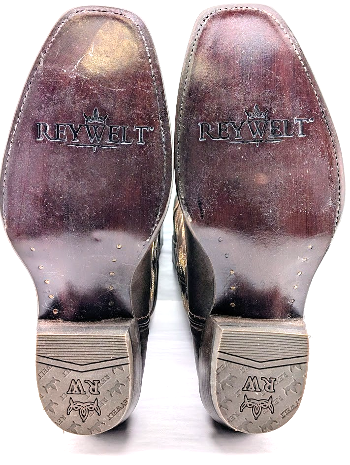 Mens Rodeo Cowboy Boots Genuine Leather Hibrido Suela Tacoma Cuero Bota Vaquera REYWELT
