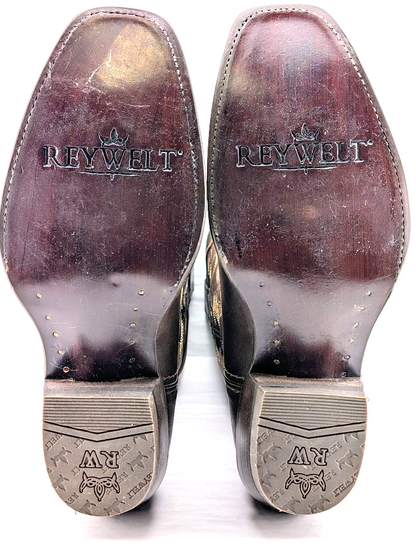 Mens Rodeo Cowboy Boots Genuine Leather Hibrido Suela Tacoma Cuero Bota Vaquera REYWELT
