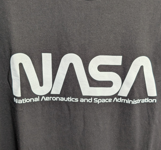 NASA Black T-Shirt Mens Size 2XL 100% Cotton Unbranded