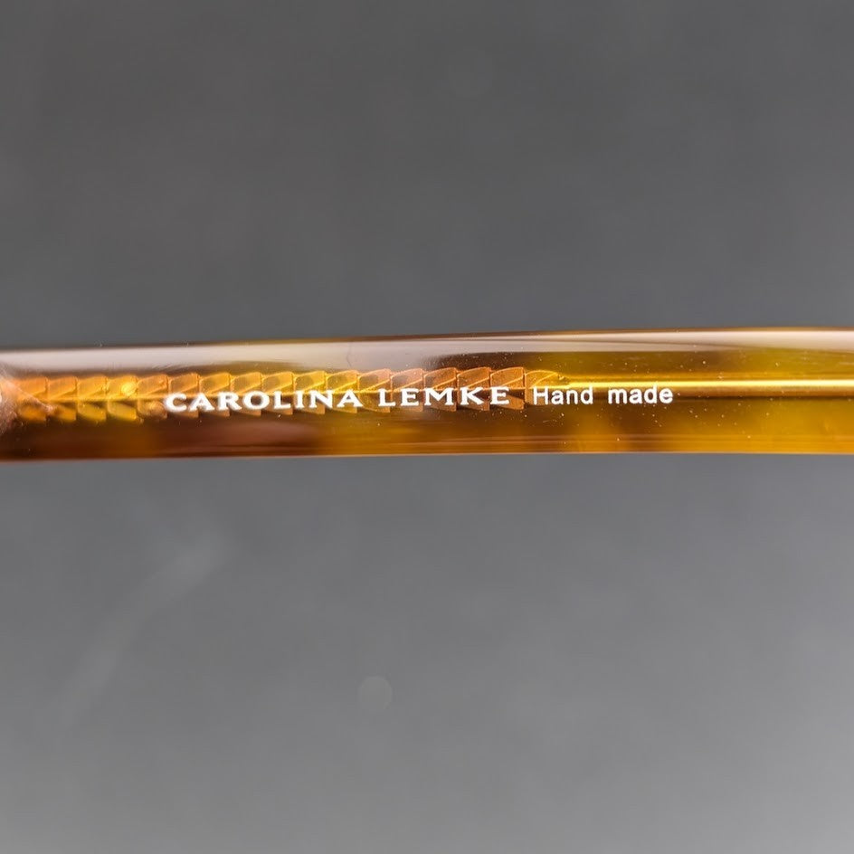 Carolina Lemke CL9051-02 Women's Cat Eye Tortoise Yellow Brn Tinted UV400 145mm Carolina Lemke