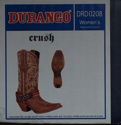 Crush™ by Durango® Women's Size 9 Western Boot with Accessory Belt Durango