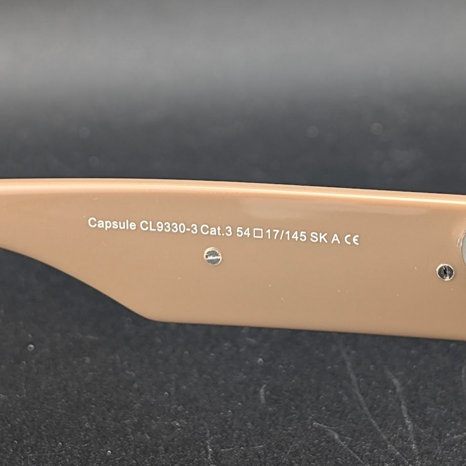 Carolina Lemke-Berlin Designer Oversized Beige Sunglasses Gradient Brown Lenses Carolina Lemke