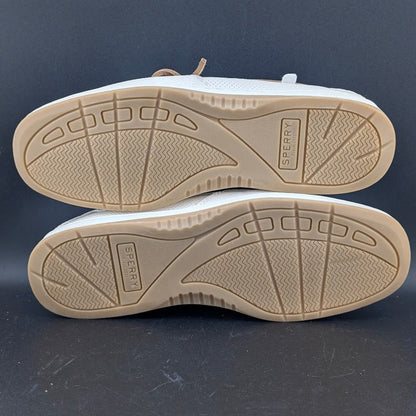 Sperry Women's Size US 9 / EU 40 Whalefish Cream Leather Boat Shoes ~ MSRP $125 SPERRY