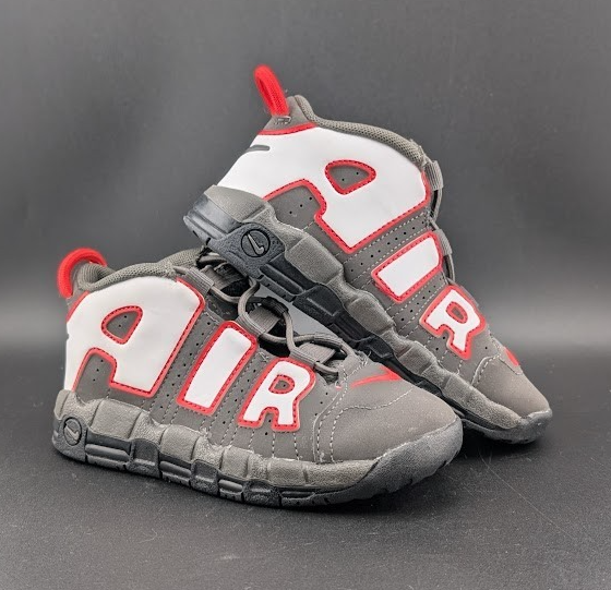 Nike Air More Uptempo Retro 10C GRAY/BLACK/WHITE/RED DH9722-200 Nike
